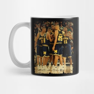 Fab Five - Vintage Design Of Basketball Mug